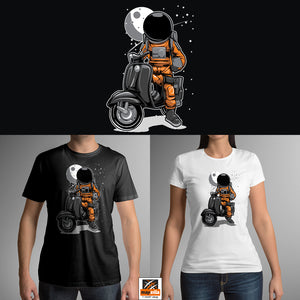 Majica kratki rukav - Astronaut skuter - majizilla