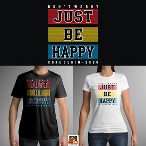Majica kratki rukav - Just be happy - majizilla