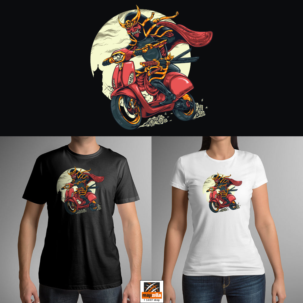 Majica kratki rukav - Samurai riding - majizilla